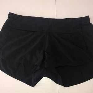 lululemon speed up short 2.5 black size 6